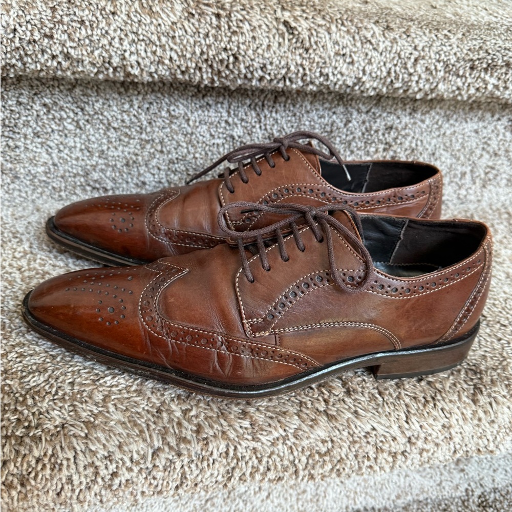 Lloyd Men's Tan Cap Toe Leather Lace
